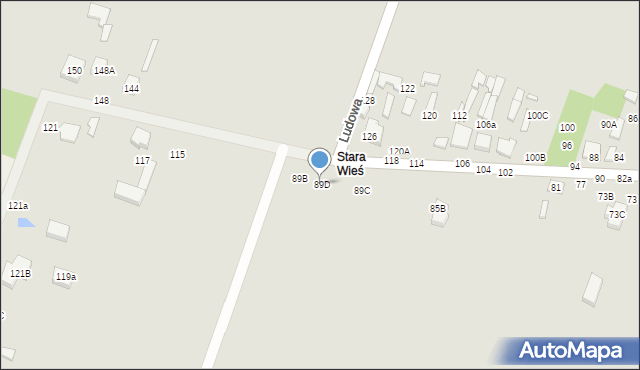 Tomaszów Mazowiecki, Starowiejska, 89D, mapa Tomaszów Mazowiecki