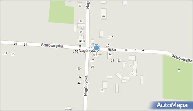 Tomaszów Mazowiecki, Starowiejska, 9/13, mapa Tomaszów Mazowiecki