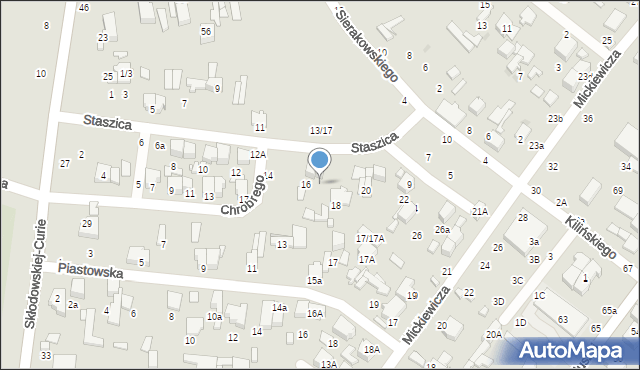 Tomaszów Mazowiecki, Staszica Stanisława, 16a, mapa Tomaszów Mazowiecki