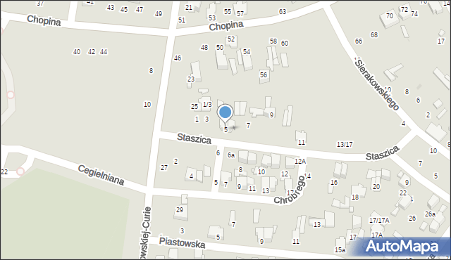 Tomaszów Mazowiecki, Staszica Stanisława, 5, mapa Tomaszów Mazowiecki