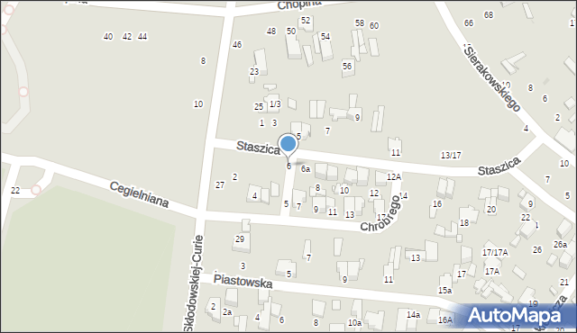 Tomaszów Mazowiecki, Staszica Stanisława, 6, mapa Tomaszów Mazowiecki