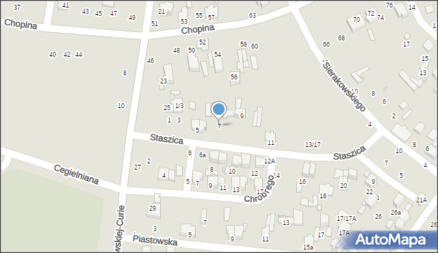 Tomaszów Mazowiecki, Staszica Stanisława, 7, mapa Tomaszów Mazowiecki