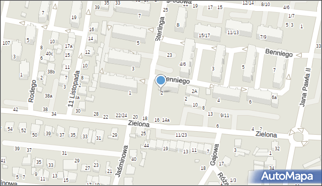 Tomaszów Mazowiecki, Sterlinga Seweryna, dr., 2, mapa Tomaszów Mazowiecki