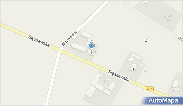 Tomiczki, Stęszewska, 1, mapa Tomiczki