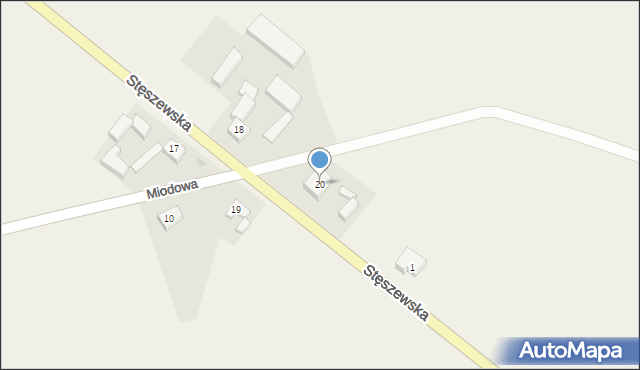 Tomiczki, Stęszewska, 20, mapa Tomiczki