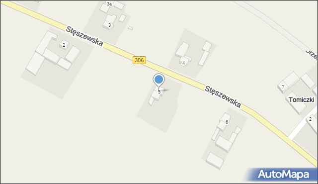 Tomiczki, Stęszewska, 5, mapa Tomiczki