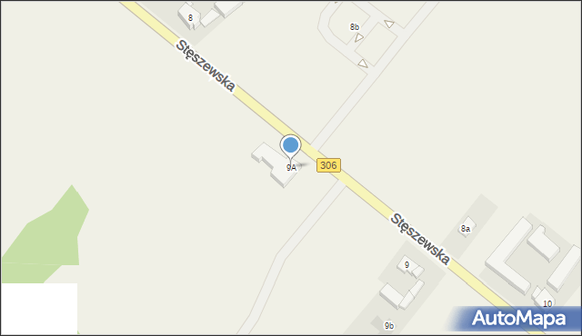 Tomiczki, Stęszewska, 9A, mapa Tomiczki