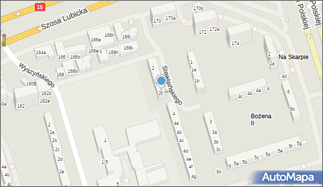 Toruń, Stawisińskiego Tomasza, 2c, mapa Torunia