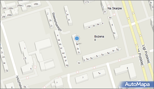 Toruń, Stawisińskiego Tomasza, 3a, mapa Torunia