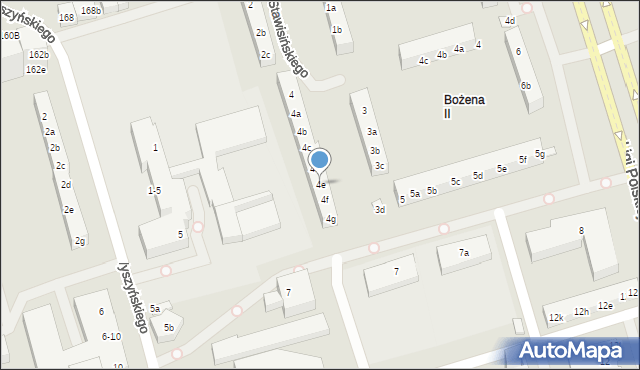 Toruń, Stawisińskiego Tomasza, 4e, mapa Torunia