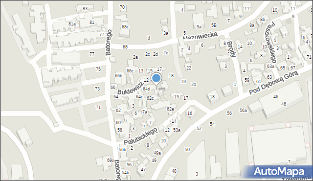 Toruń, Stefana Batorego, 64e, mapa Torunia