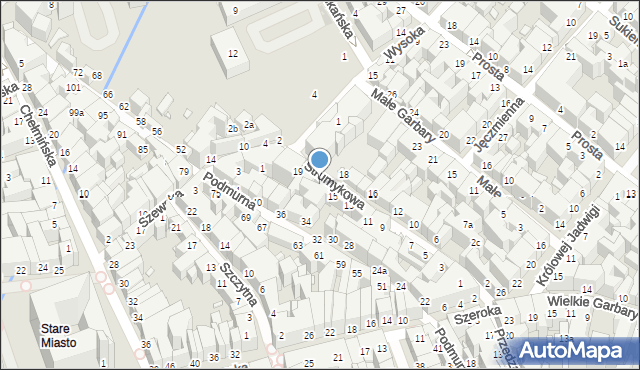 Toruń, Strumykowa, 17, mapa Torunia