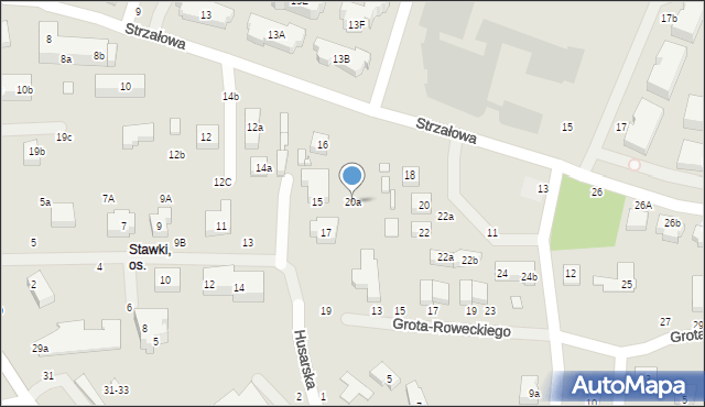 Toruń, Strzałowa, 20a, mapa Torunia