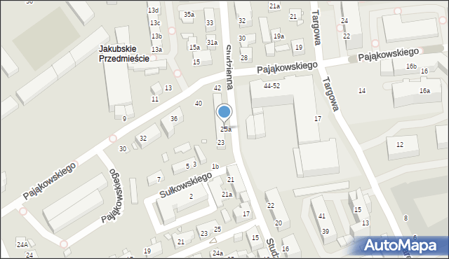 Toruń, Studzienna, 25a, mapa Torunia