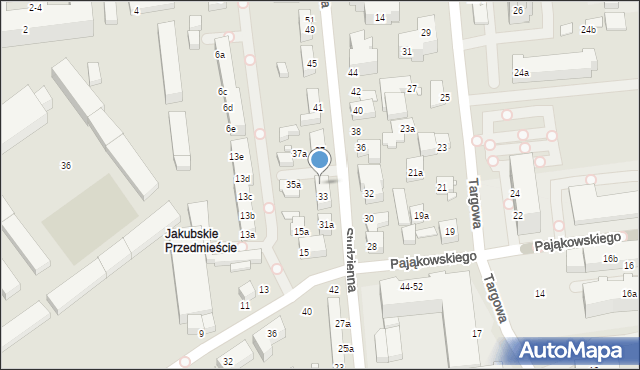 Toruń, Studzienna, 35, mapa Torunia