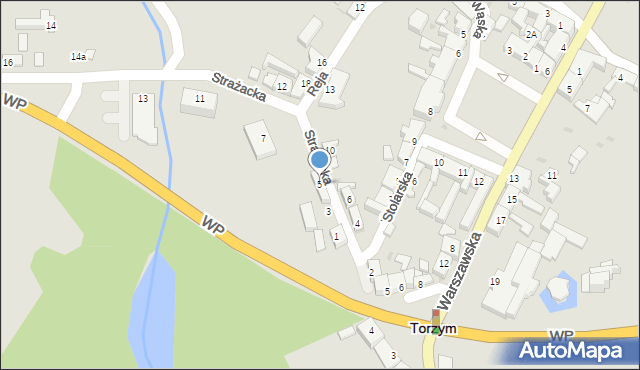 Torzym, Strażacka, 5, mapa Torzym