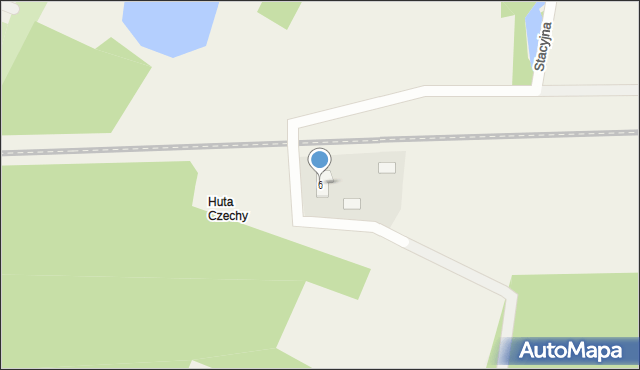 Trąbki, Stacyjna, 6, mapa Trąbki