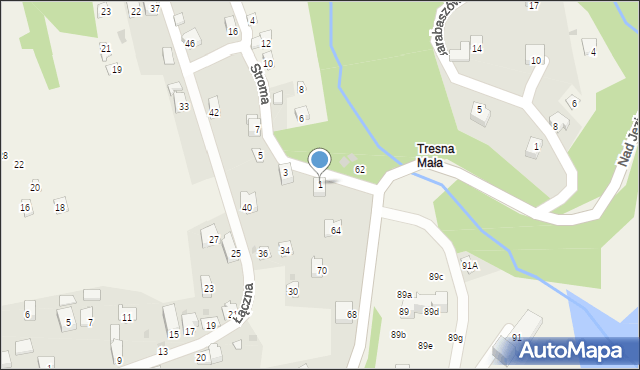 Tresna, Stroma, 1, mapa Tresna