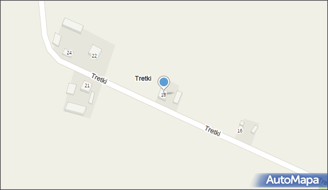 Tretki, Stanisławów, 18, mapa Tretki