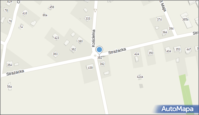 Tryńcza, Strażacka, 392, mapa Tryńcza