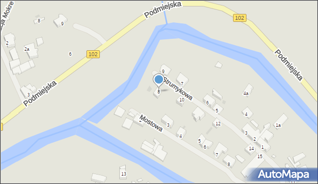 Trzebiatów, Strumykowa, 8, mapa Trzebiatów