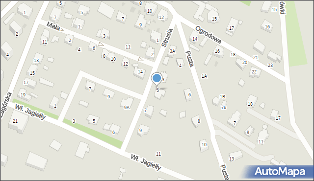 Trzebiatów, Strusia, 5, mapa Trzebiatów