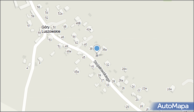 Trzebinia, Stojałowskiego, 36, mapa Trzebinia