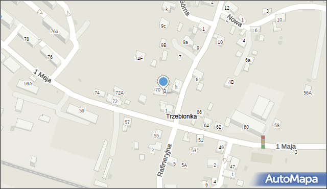 Trzebinia, Styczniowa, 1a, mapa Trzebinia