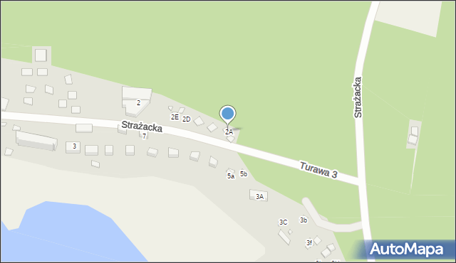 Turawa, Strażacka, 2A, mapa Turawa