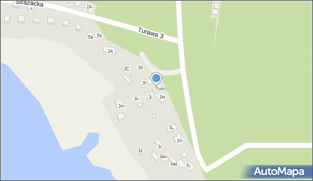 Turawa, Strażacka, 3g, mapa Turawa