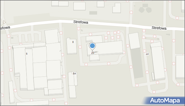 Tychy, Strefowa, 10, mapa Tychów