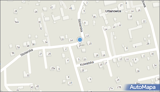 Tychy, Stolarska, 17, mapa Tychów