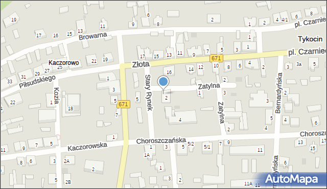 Tykocin, Stary Rynek, 2A, mapa Tykocin