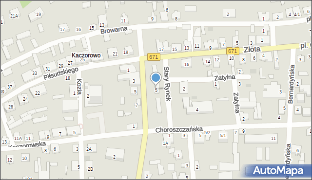 Tykocin, Stary Rynek, 5, mapa Tykocin