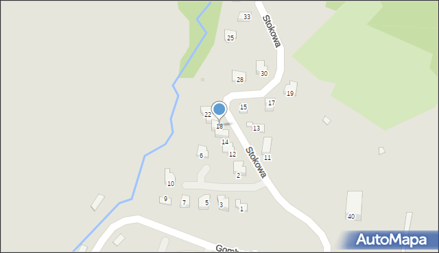 Ustrzyki Dolne, Stokowa, 18, mapa Ustrzyki Dolne