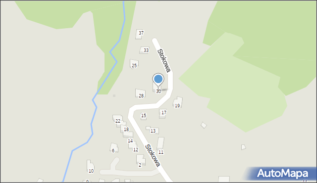 Ustrzyki Dolne, Stokowa, 30, mapa Ustrzyki Dolne