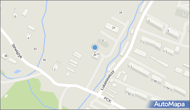 Ustrzyki Dolne, Strwiążyk, 2b, mapa Ustrzyki Dolne