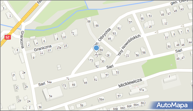 Wadowice, Studnickiego Gustawa, dr., 71, mapa Wadowice