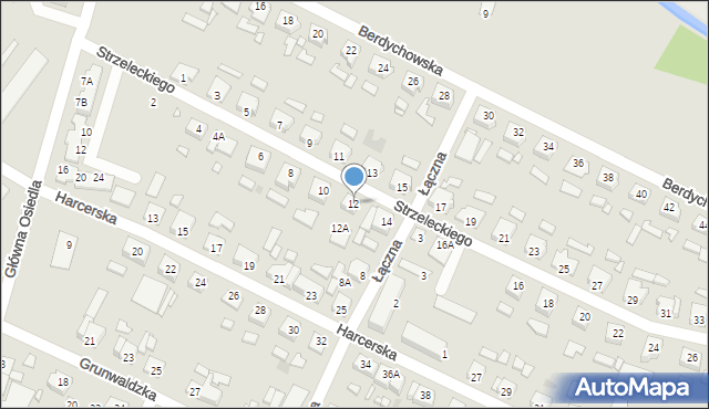 Wągrowiec, Strzeleckiego Pawła Edmunda, 12, mapa Wągrowiec