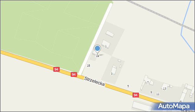 Warmątowice, Strzelecka, 1a, mapa Warmątowice