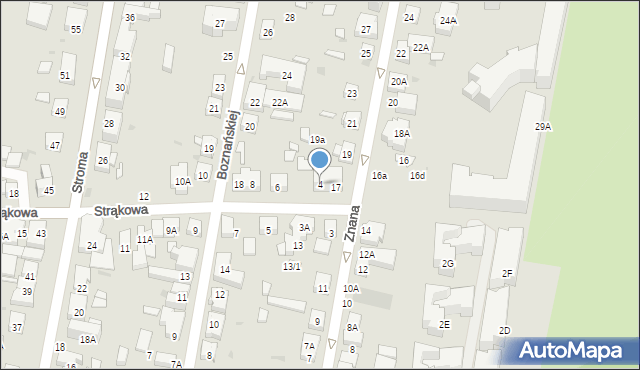 Warszawa, Strąkowa, 4, mapa Warszawy