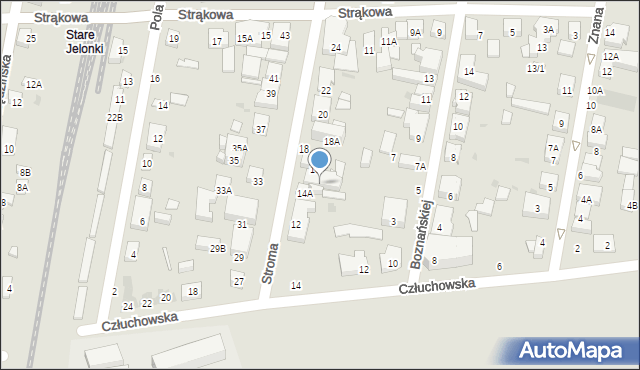 Warszawa, Stroma, 16A, mapa Warszawy