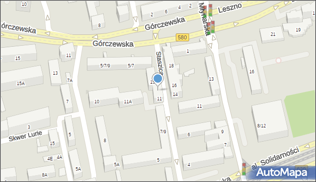 Warszawa, Staszica Stanisława, 13, mapa Warszawy