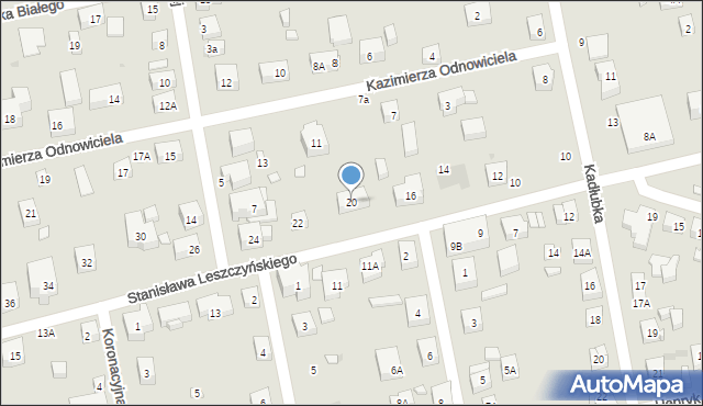 Warszawa, Stanisława Leszczyńskiego, 20, mapa Warszawy
