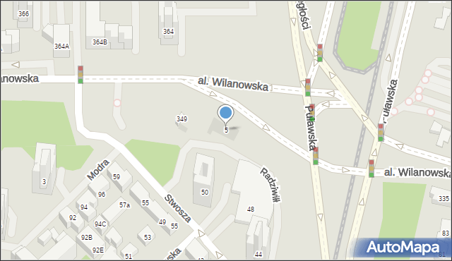 Warszawa, Stwosza Wita, 50a, mapa Warszawy