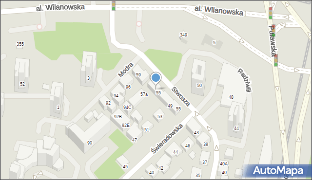 Warszawa, Stwosza Wita, 57, mapa Warszawy