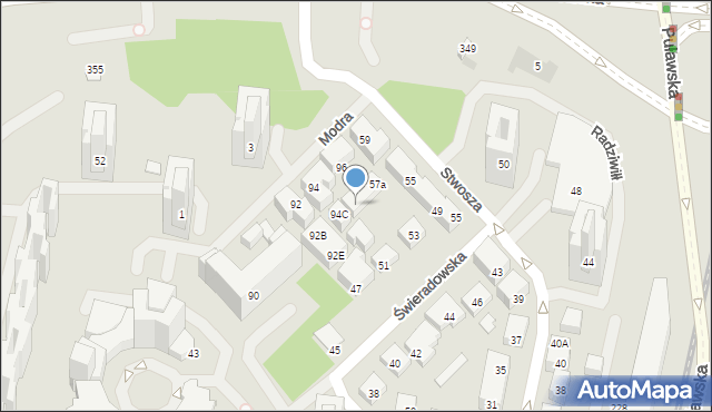 Warszawa, Stwosza Wita, 57c, mapa Warszawy