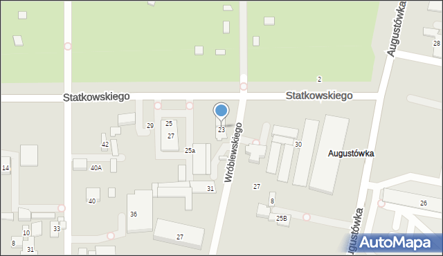 Warszawa, Statkowskiego Romana, 23, mapa Warszawy