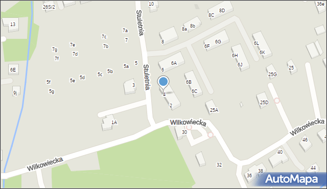 Warszawa, Stuletnia, 4, mapa Warszawy