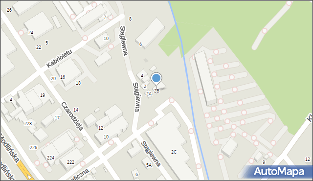 Warszawa, Stągiewna, 2B, mapa Warszawy